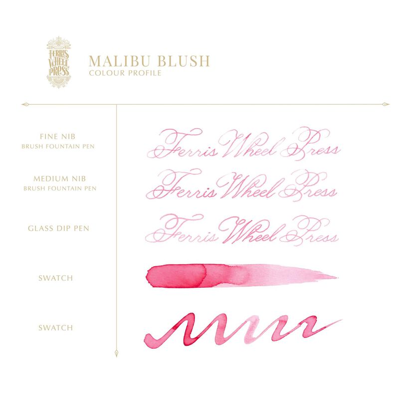 Ferris Wheel Press Fountain Pen Ink 38ml - Malibu Blush image number 2